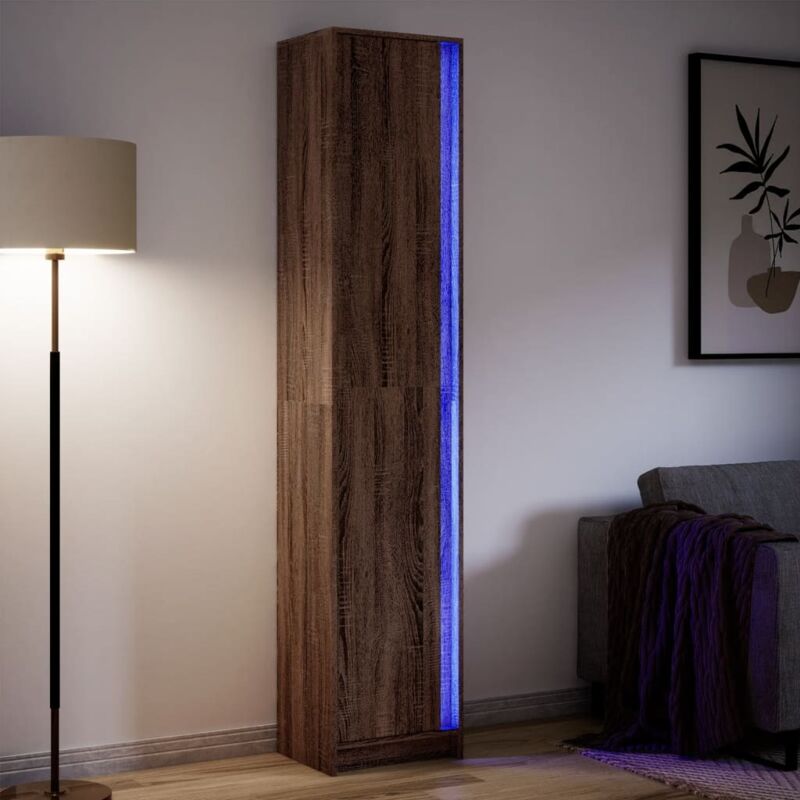 foto del prodotto credenza con led rovere marrone 41,5x32,5x200 cm multistrato vidaxl