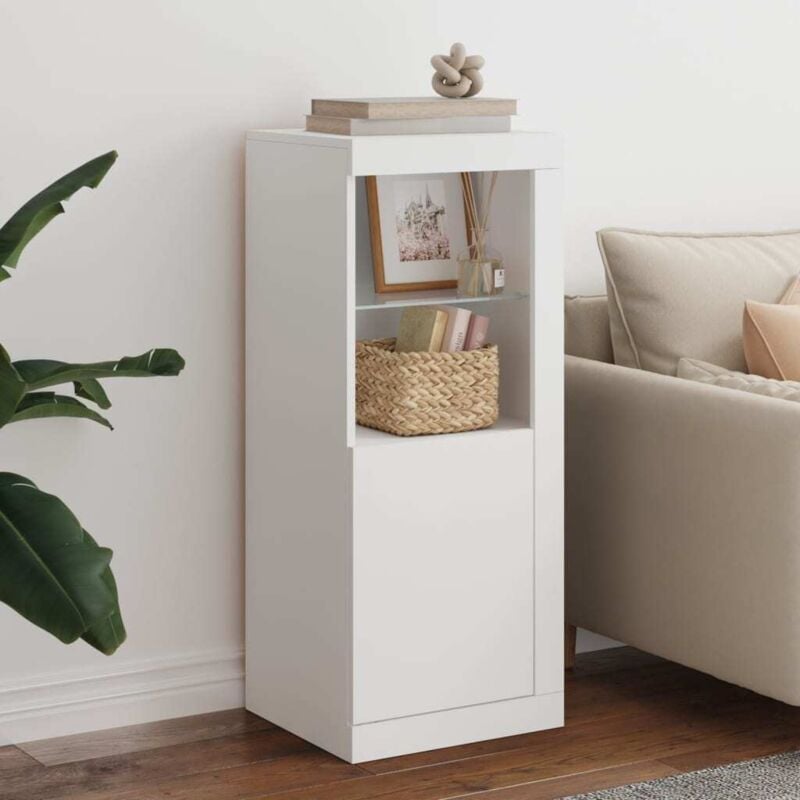 foto del prodotto credenza con luci led bianca 41x37x100 cm vidaxl