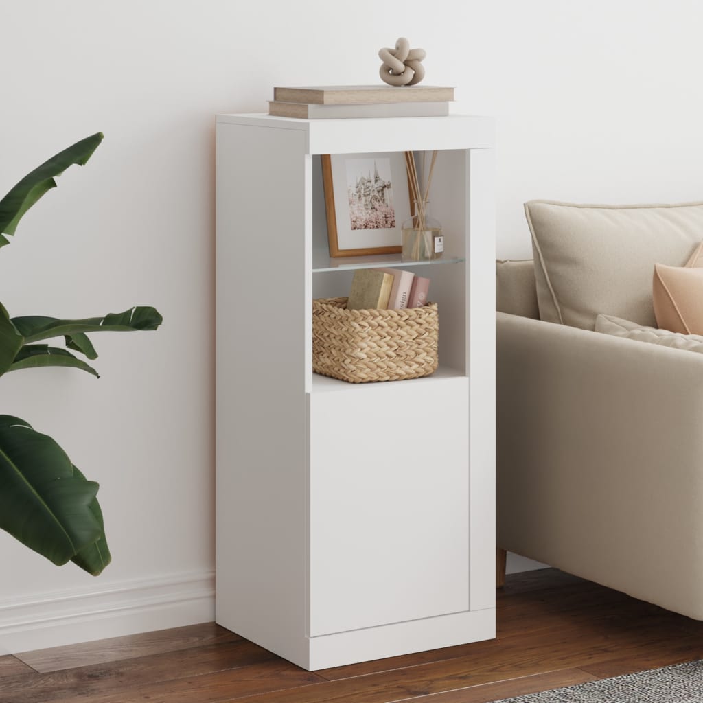 foto del prodotto credenza con luci led bianca 41x37x100 cmcod mxl 86290
