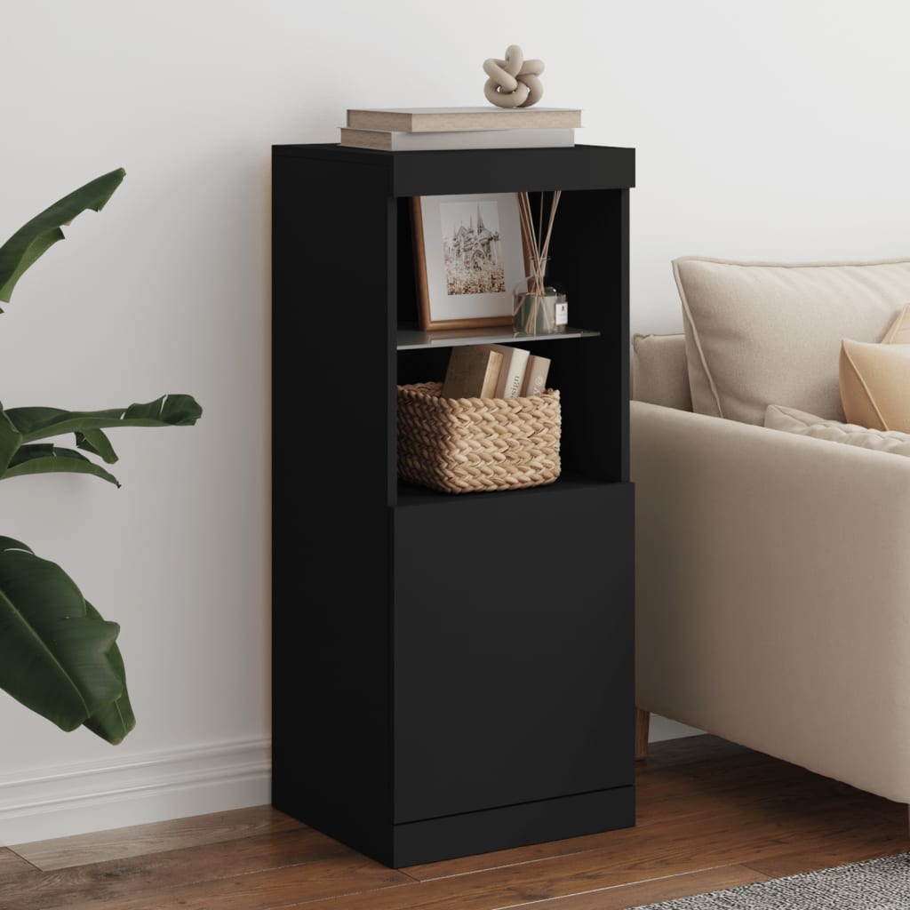 foto del prodotto credenza con luci led nera 41x37x100 cm vidaxl