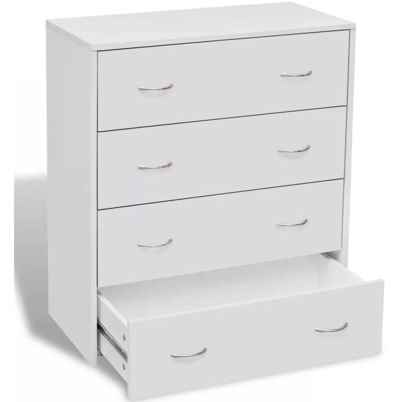 foto del prodotto credenza credenza consolle mobile contenitore con 4 cassetti 71 cm bianco