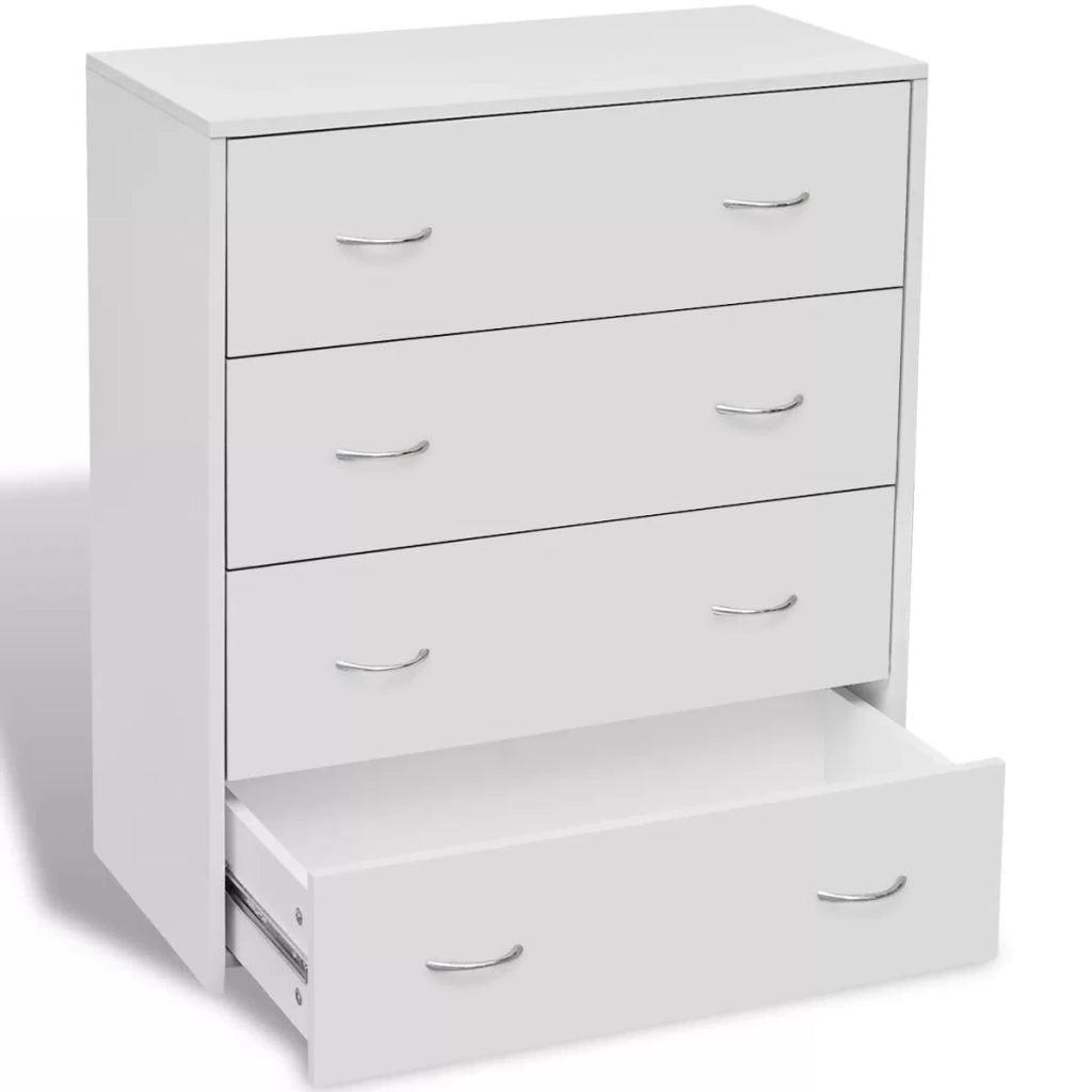 foto del prodotto credenza credenza consolle mobile contenitore con 4 cassetti 71 cm bianco 4402003