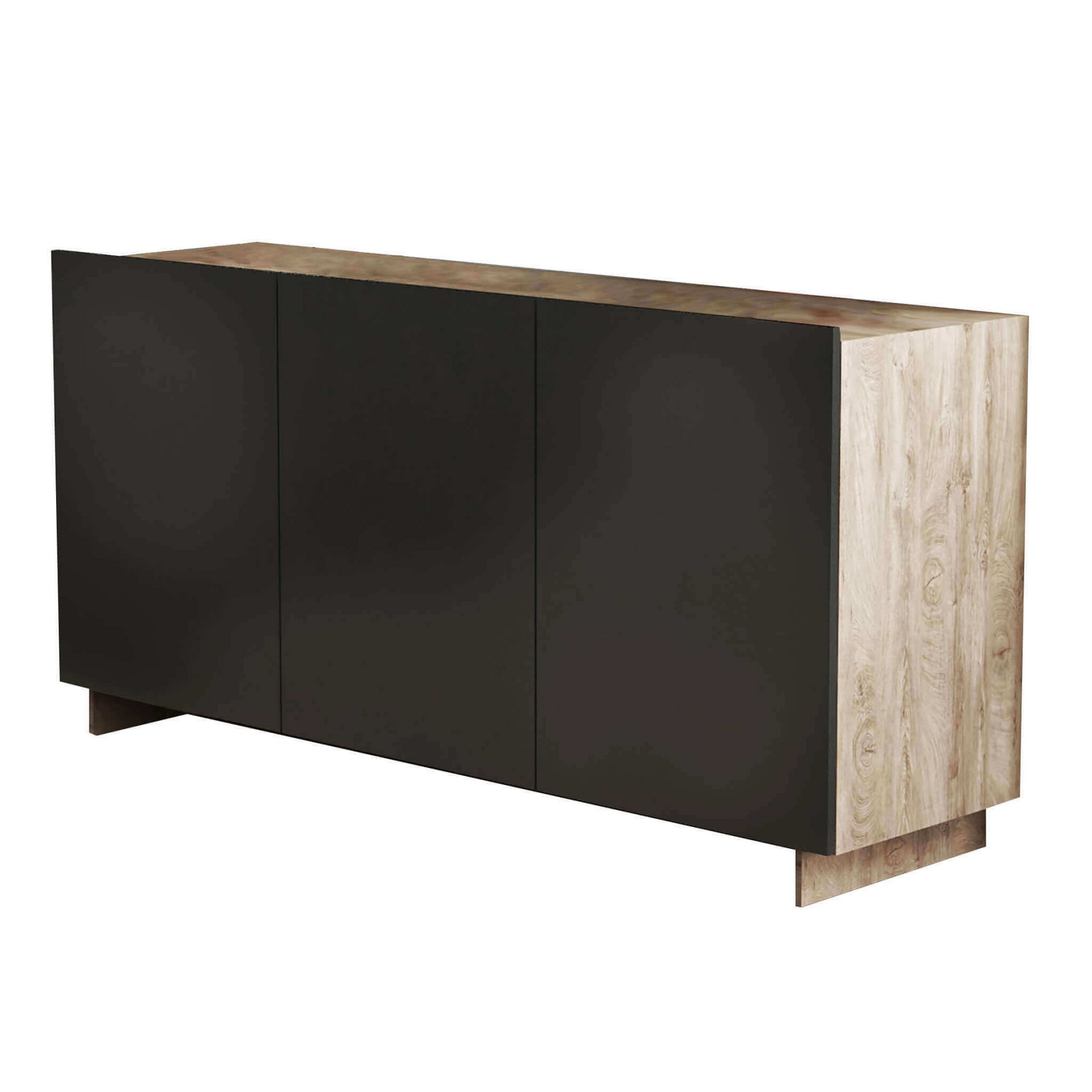 foto del prodotto credenza di colore antracite e rovere chiaro mod. carlile