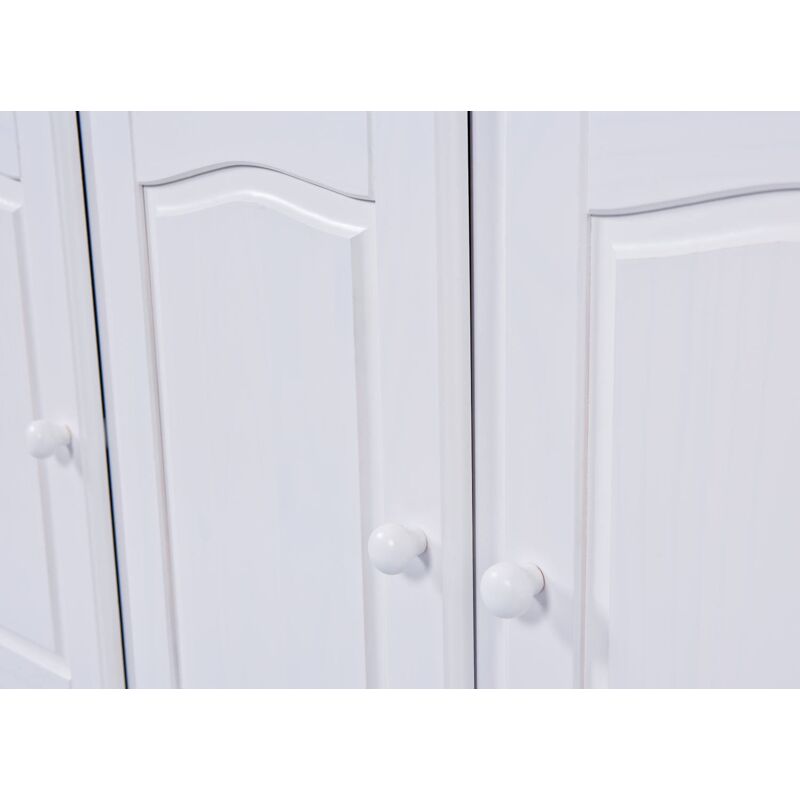 foto del prodotto credenza dkohle, buffet da soggiorno, madia da salotto, dispensa da cucina, 130x32 h198 cm, bianco - dmora