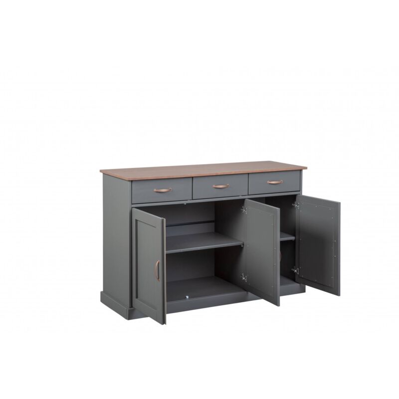 foto del prodotto credenza dmalnat, buffet da soggiorno, madia da salotto, dispensa da cucina, 131x45 h86 cm, grigio - dmora