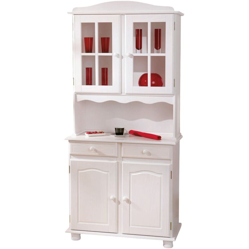 foto del prodotto credenza dmcneal, buffet da soggiorno, madia da salotto, dispensa da cucina, 88x32 h198 cm, bianco dmora