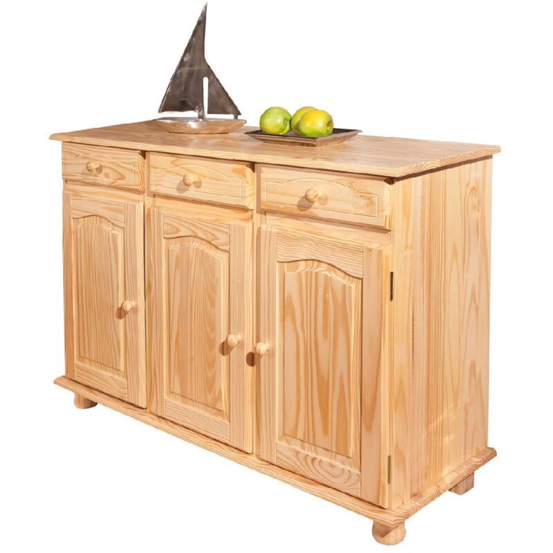 foto del prodotto credenza drodger, buffet da soggiorno, madia da salotto, dispensa da cucina, 130x43 h87 cm, marrone dmora