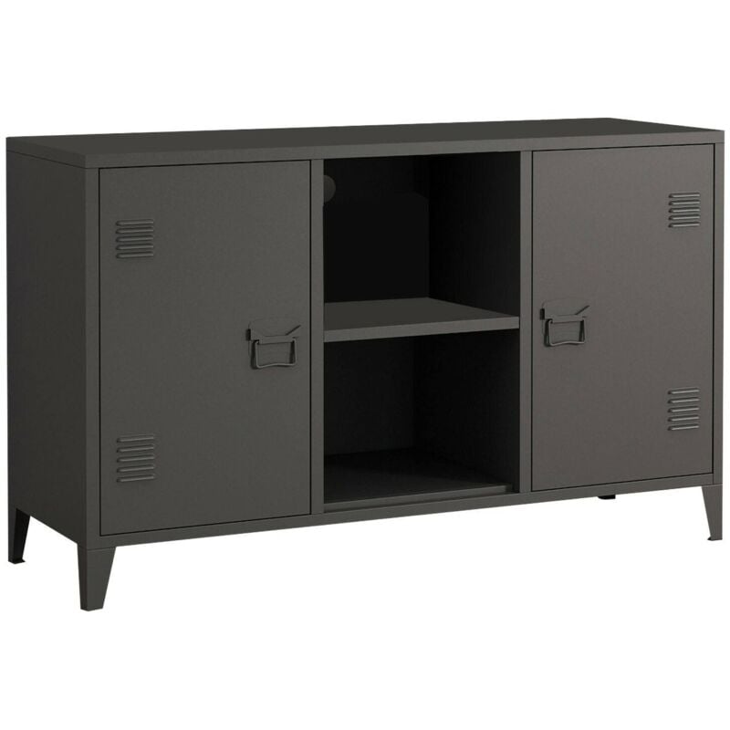 foto del prodotto credenza friddi, buffet da soggiorno, madia da salotto, dispensa da cucina, 120x40 h73 cm, ardesia dmora