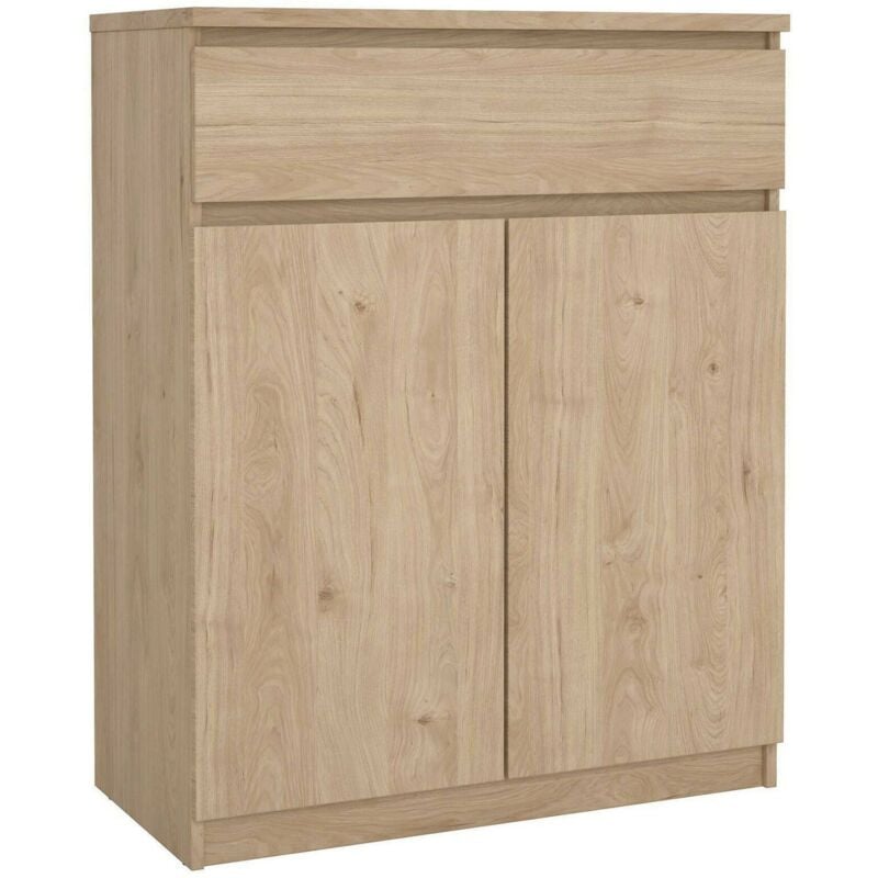foto del prodotto credenza genziana, buffet da soggiorno, madia da salotto, dispensa da cucina, 80x40 h100 cm, rovere dmora
