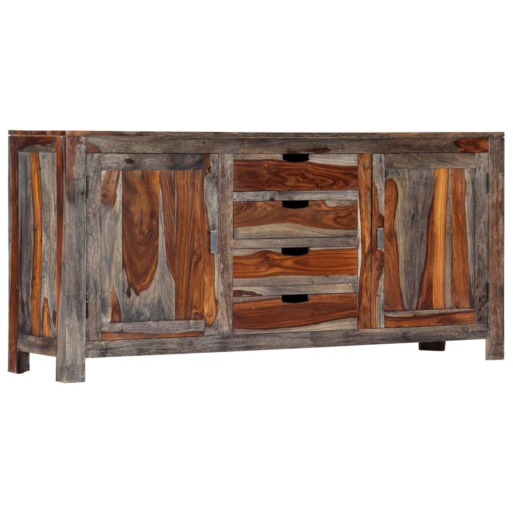 foto del prodotto credenza grigia 160x40x75 cm legno massello di sheesham