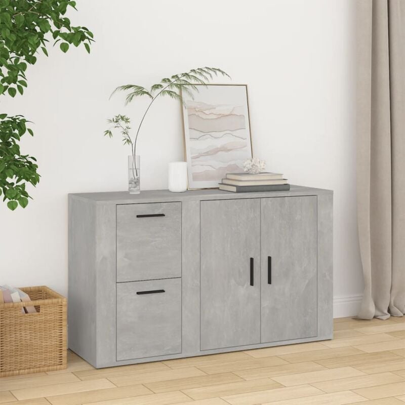 foto del prodotto credenza grigio cemento 100x33x59,5 cm in legno multistrato vidaxl