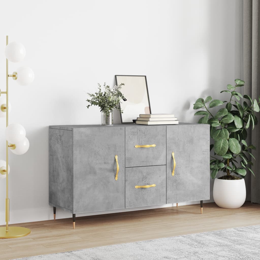 foto del prodotto credenza grigio cemento 100x36x60 cm in legno multistratocod mxl 103933