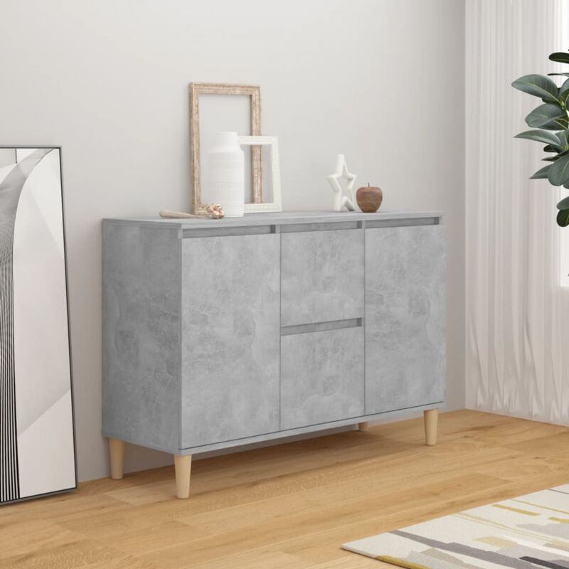 foto del prodotto credenza grigio cemento 101x35x70 cm in legno multistrato vidaxl