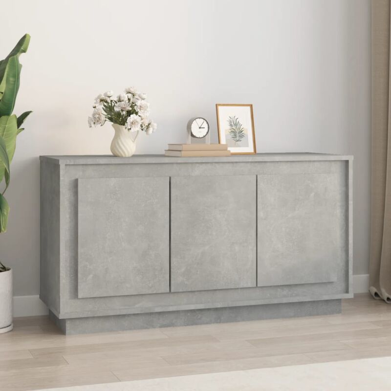 foto del prodotto credenza grigio cemento 102x35x55 cm in legno multistrato vidaxl