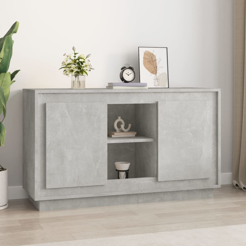 foto del prodotto credenza grigio cemento 102x35x60 cm in legno multistrato vidaxl