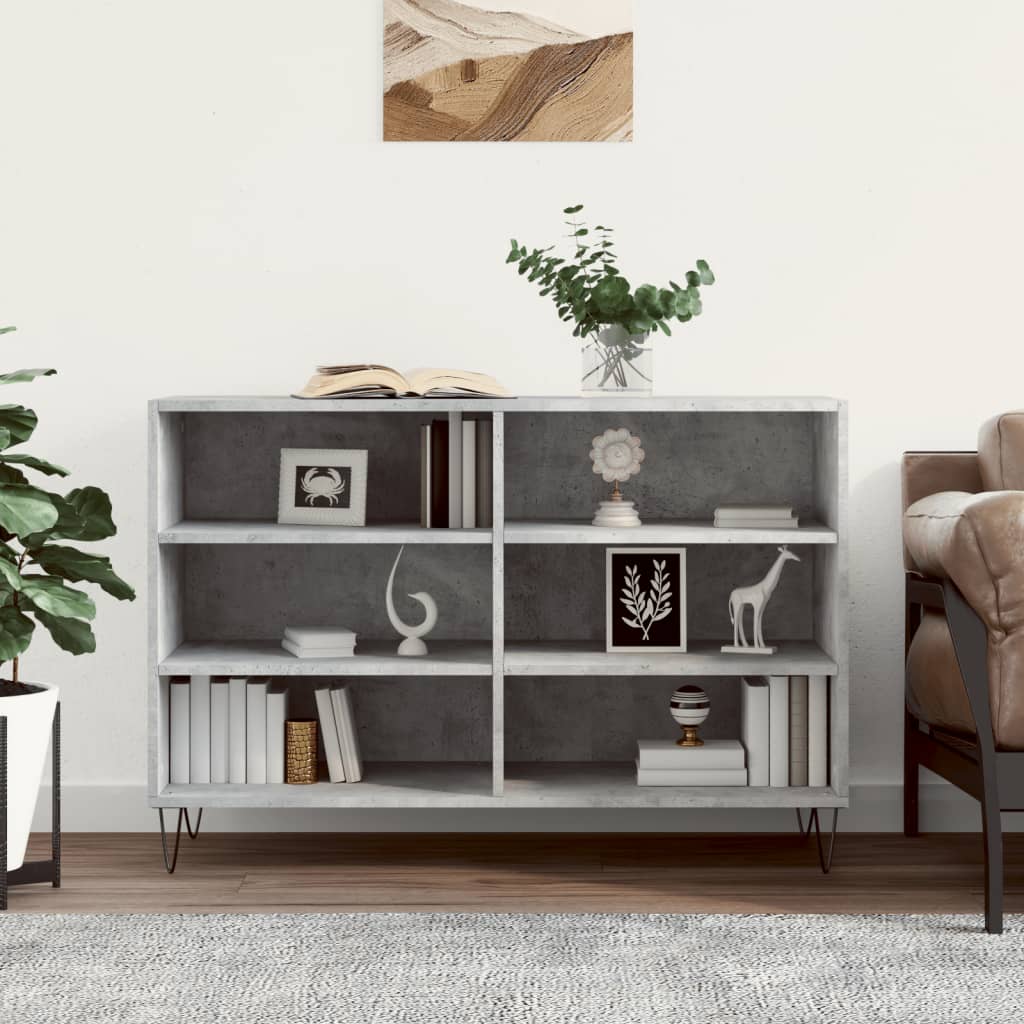 foto del prodotto credenza grigio cemento 103,5x35x70 cm in legno multistratocod mxl 80055