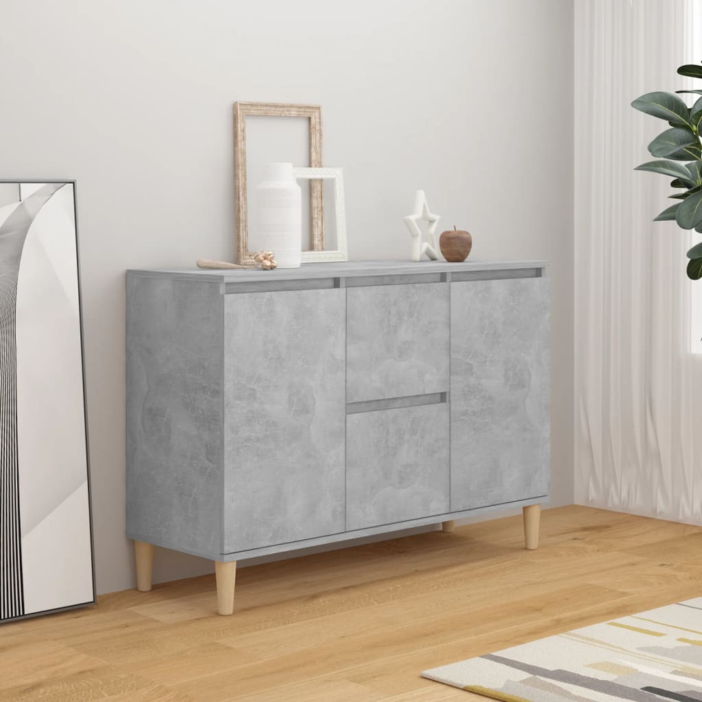 foto del prodotto credenza grigio cemento 103,5x35x70 cm in truciolato