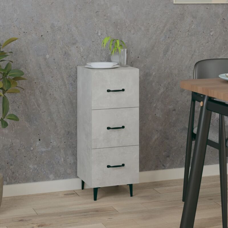 foto del prodotto credenza grigio cemento 34,5x34x90 cm in legno multistrato vidaxl