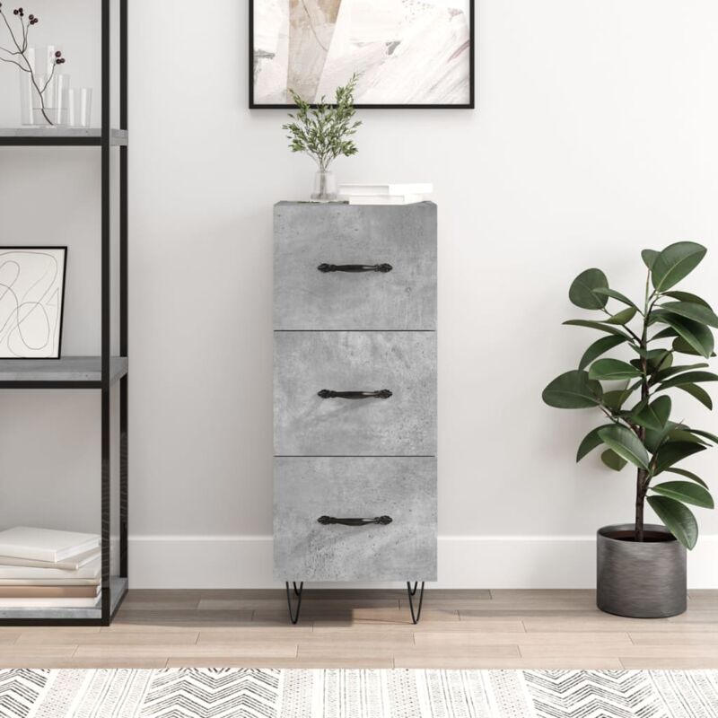 foto del prodotto credenza grigio cemento 34,5x34x90 cm in legno multistrato vidaxl