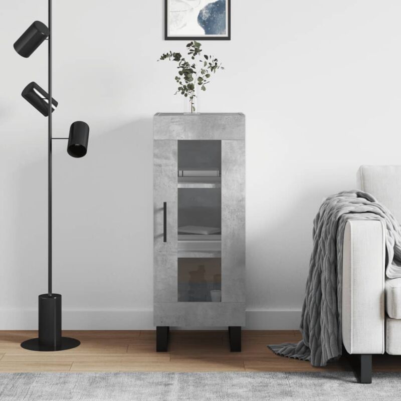 foto del prodotto credenza grigio cemento 34,5x34x90 cm in legno multistrato vidaxl
