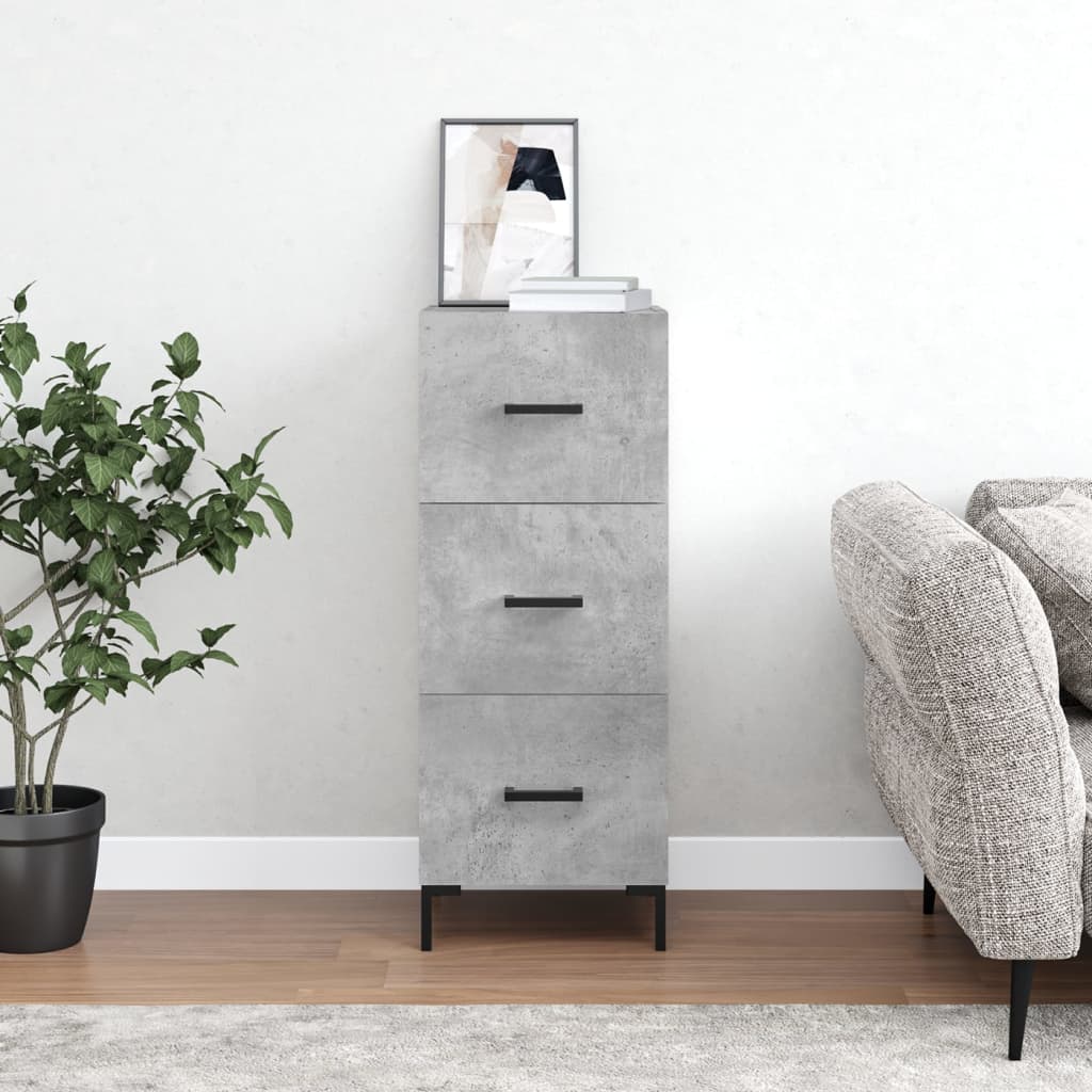 foto del prodotto credenza grigio cemento 34,5x34x90 cm in legno multistratocod mxl 80233