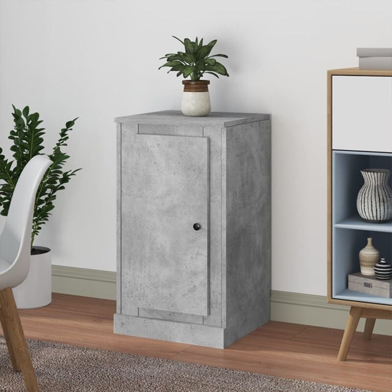 foto del prodotto credenza grigio cemento 37,5x35,5x67,5 cm in legno multistrato vidaxl