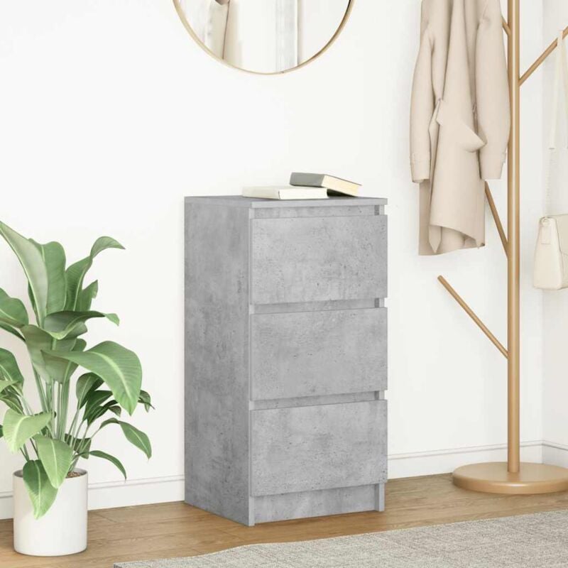 foto del prodotto credenza grigio cemento 37,5x35x76 cm in legno multistrato vidaxl