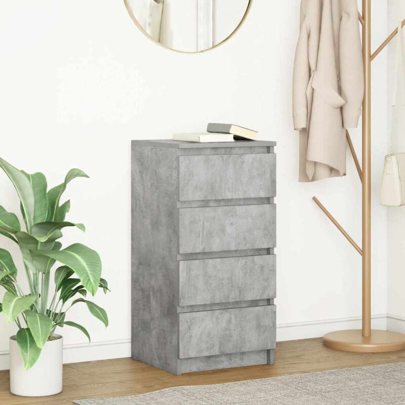 foto del prodotto credenza grigio cemento 37,5x35x76 cm in legno multistrato vidaxl