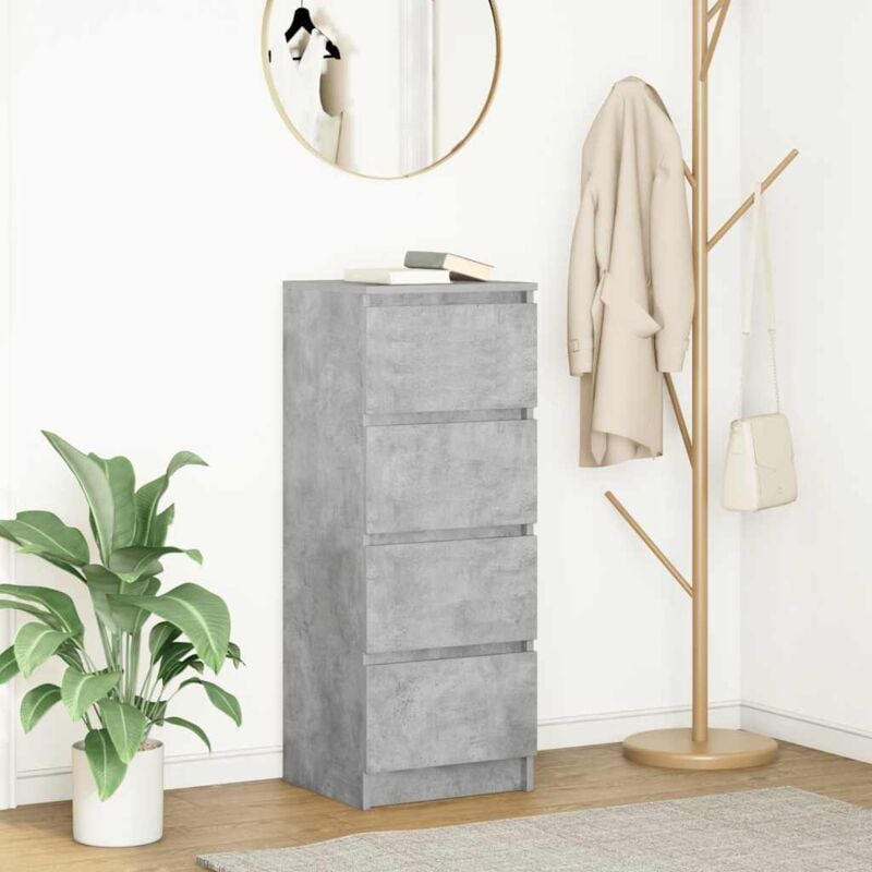 foto del prodotto credenza grigio cemento 37,5x35x99 cm in legno multistrato vidaxl