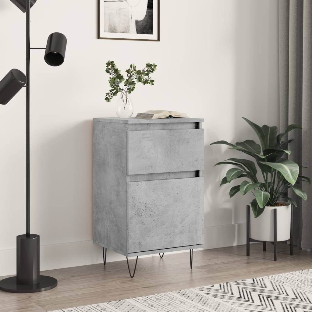 foto del prodotto credenza grigio cemento 40x35x70 cm in legno multistratocod mxl 128409