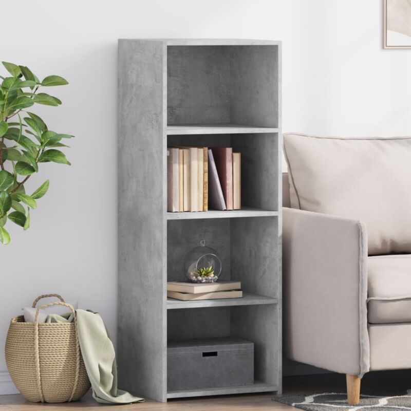 foto del prodotto credenza grigio cemento 45x41x124 cm in legno multistrato vidaxl
