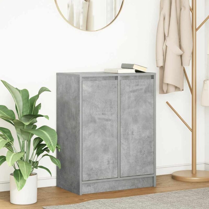foto del prodotto credenza grigio cemento 57x34x76 cm in legno multistrato vidaxl