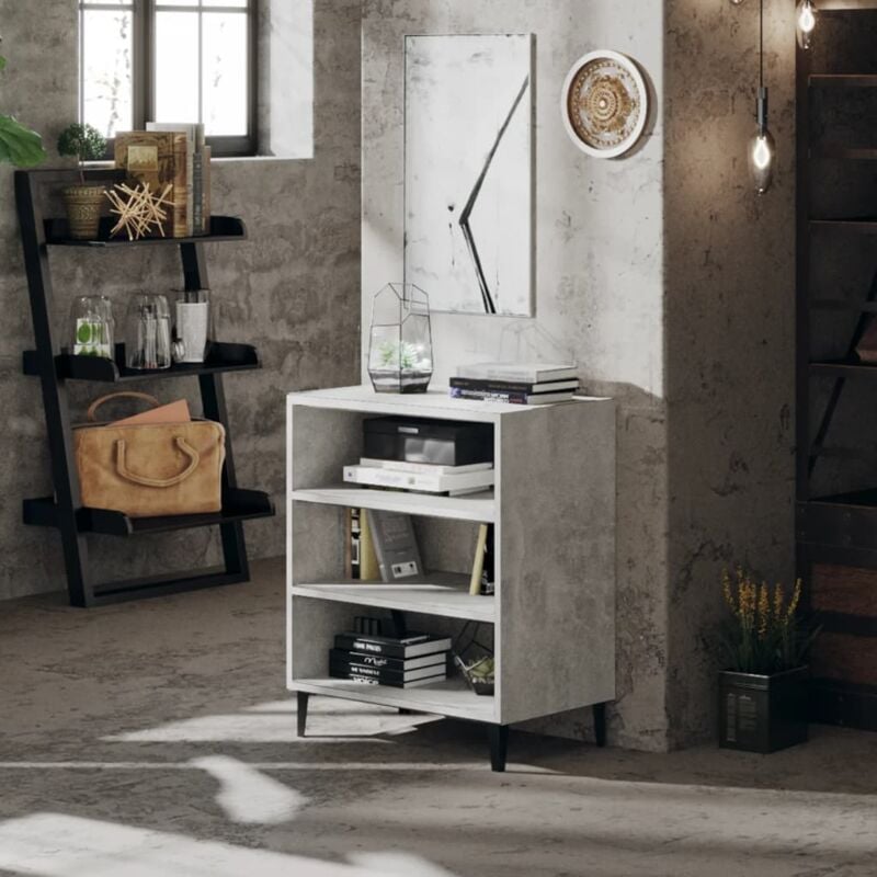 foto del prodotto credenza grigio cemento 57x35x70 cm in legno multistrato vidaxl