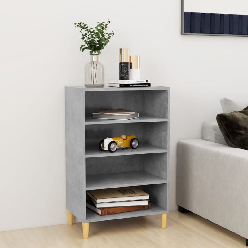 foto del prodotto credenza grigio cemento 57x35x90 cm in legno multistrato vidaxl