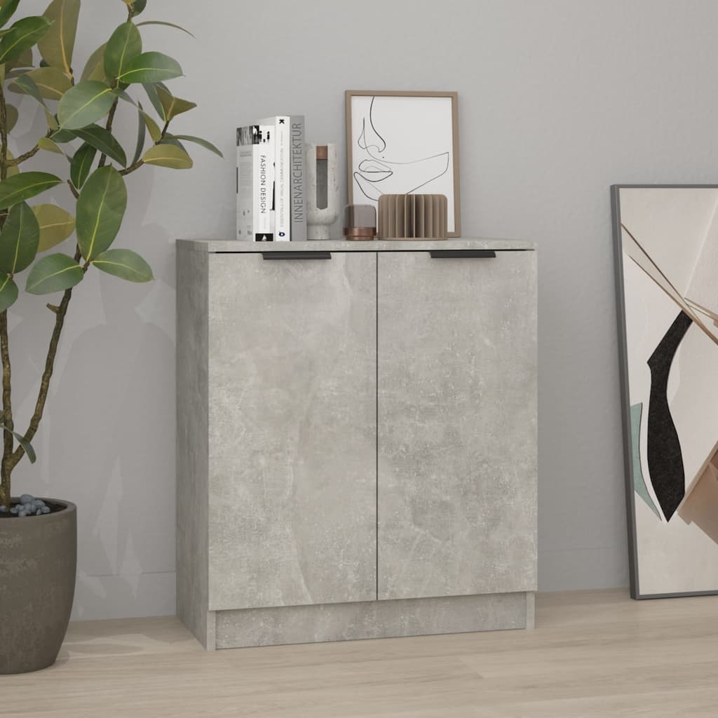 foto del prodotto credenza grigio cemento 60x30x70 cm in legno multistrato