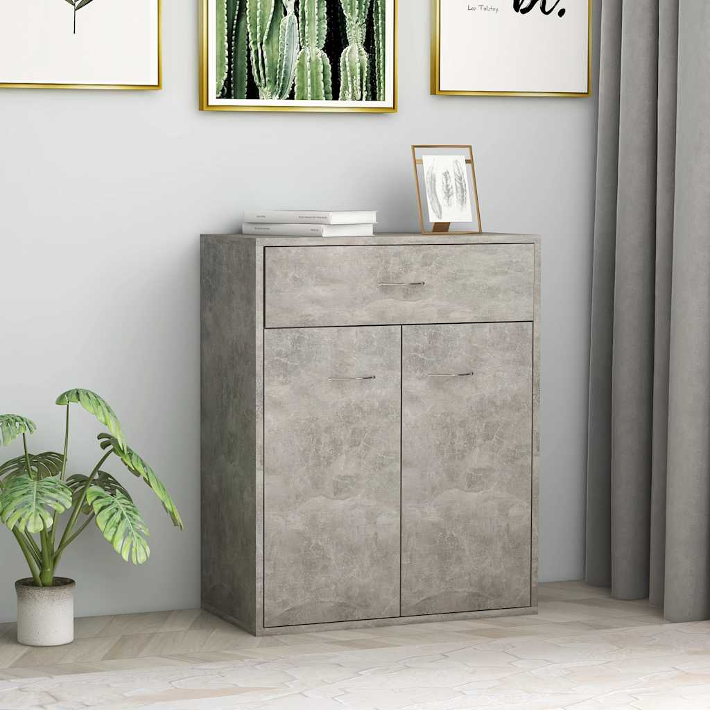 foto del prodotto credenza grigio cemento 60x30x75 cm in truciolato
