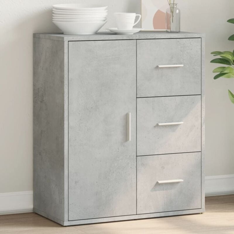 foto del prodotto credenza grigio cemento 60x31x70 cm in legno multistrato vidaxl