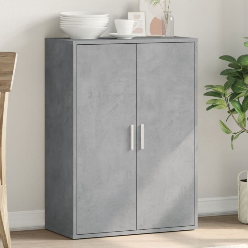 foto del prodotto credenza grigio cemento 60x31x84 cm in legno multistrato vidaxl