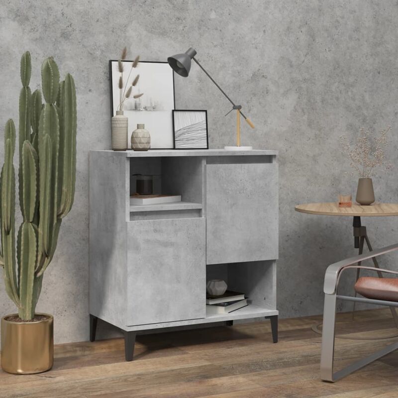 foto del prodotto credenza grigio cemento 60x35x70 cm in legno multistrato vidaxl