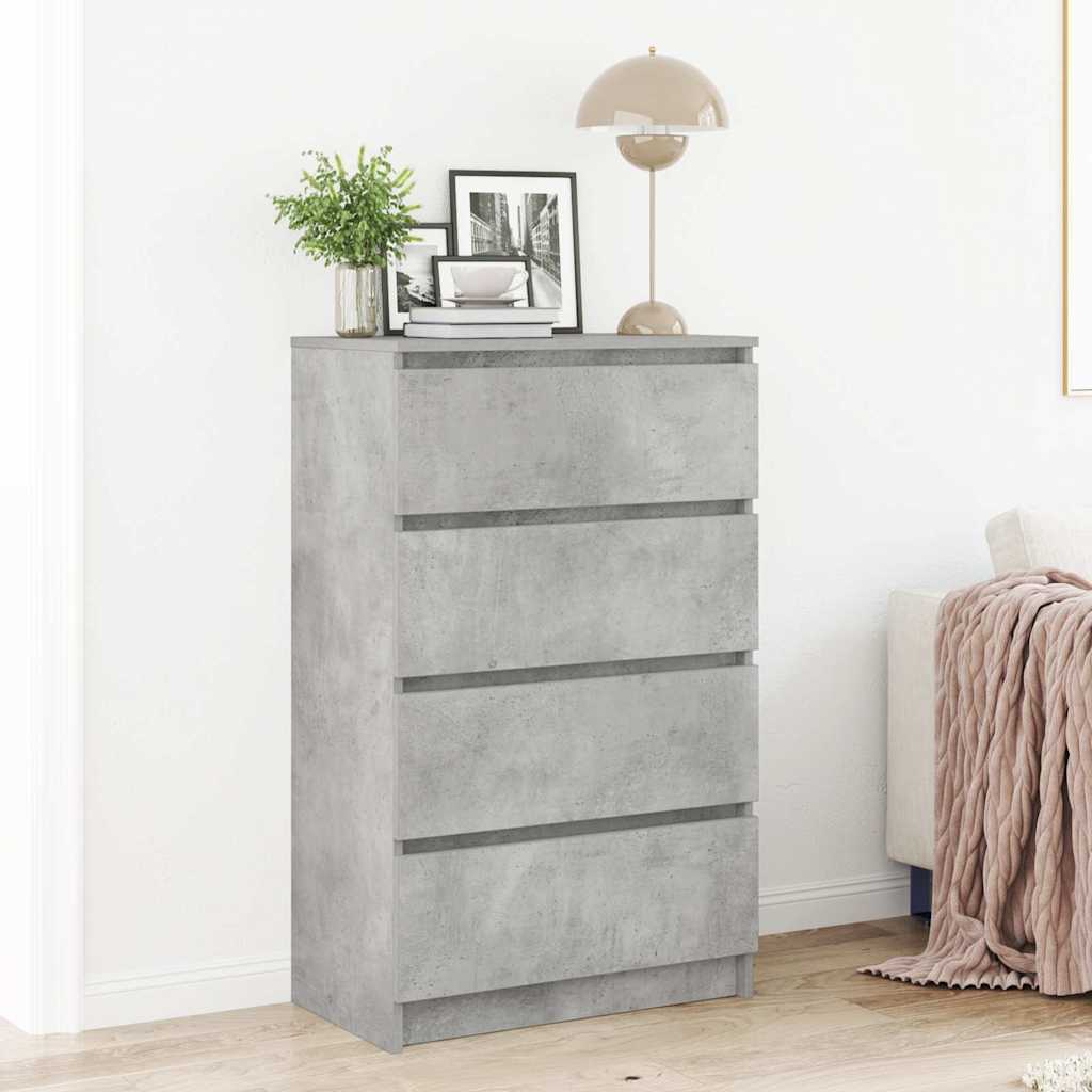 foto del prodotto credenza grigio cemento 60x35x98,5 cm in legno multistrato