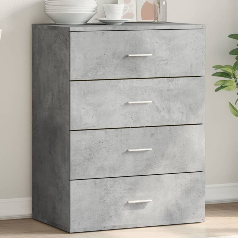 foto del prodotto credenza grigio cemento 60x39x80 cm in legno multistrato vidaxl