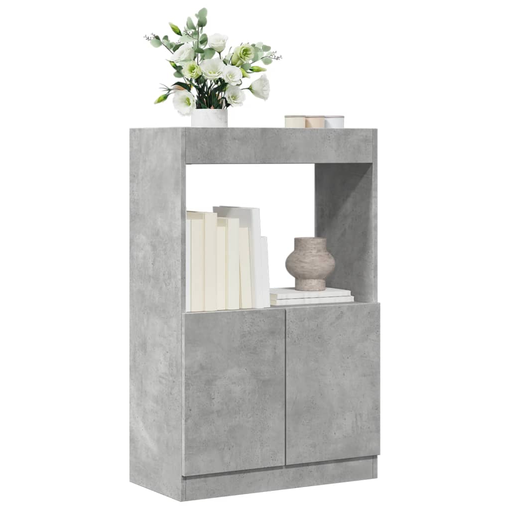 foto del prodotto credenza grigio cemento 63x33x100 cm in truciolato