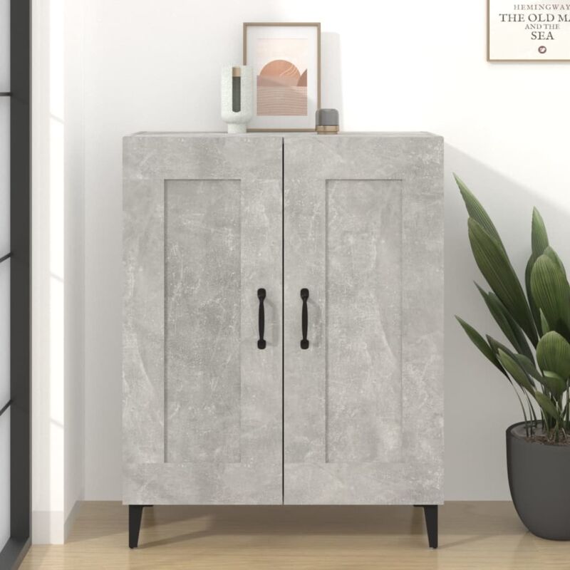 foto del prodotto credenza grigio cemento 69,5x34x90 cm in legno multistrato vidaxl