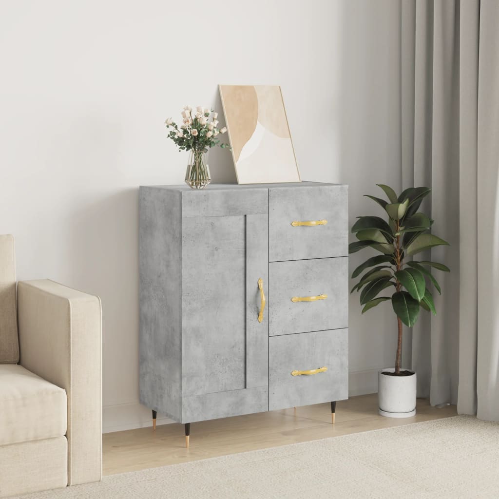 foto del prodotto credenza grigio cemento 69,5x34x90 cm in legno multistratocod mxl 128048
