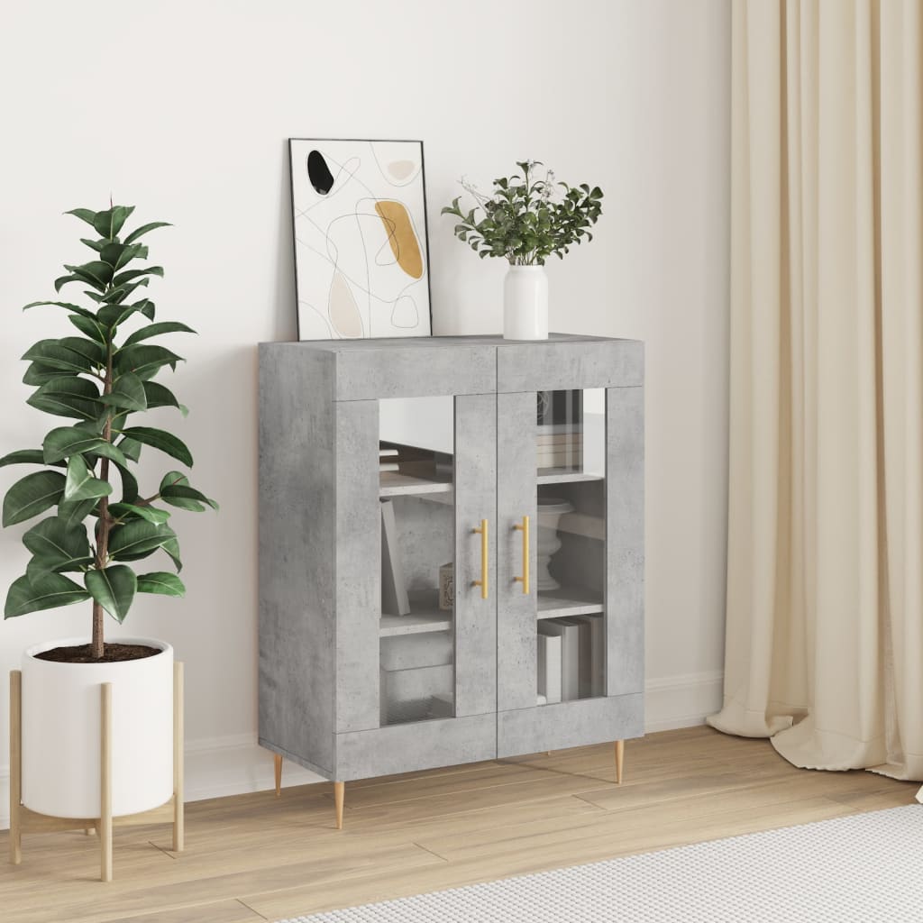 foto del prodotto credenza grigio cemento 69,5x34x90 cm in legno multistratocod mxl 128393