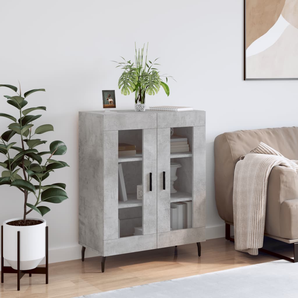 foto del prodotto credenza grigio cemento 69,5x34x90 cm in legno multistratocod mxl 79921