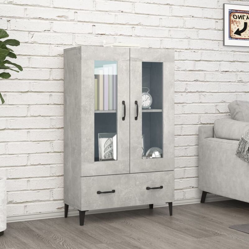 foto del prodotto credenza grigio cemento 70x31x115 cm in legno multistrato vidaxl