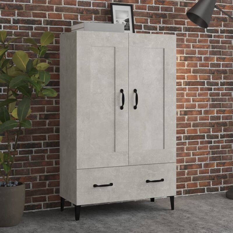 foto del prodotto credenza grigio cemento 70x31x115 cm in legno multistrato vidaxl
