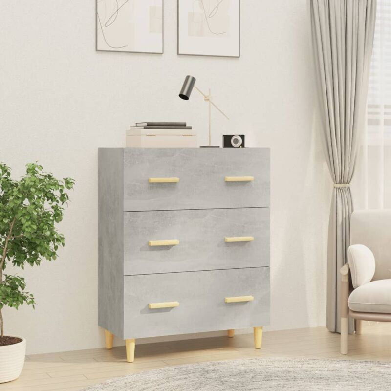 foto del prodotto credenza grigio cemento 70x34x90 cm in legno multistrato vidaxl