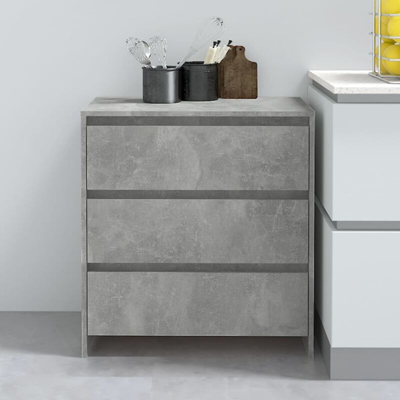 foto del prodotto credenza grigio cemento 70x41x75 cm in truciolato - vidaxl